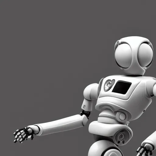 Image similar to a black and white photo of a robot, an ambient occlusion render by senior character artist, featured on zbrush central, toyism, zbrush, sketchfab, ambient occlusion