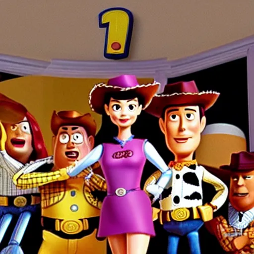 Image similar to pulp fiction with the toy story characters