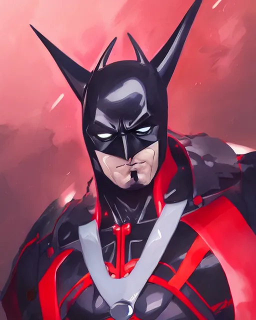 Prompt: anime portrait of Batman Beyond by Stanley Artgerm Lau, WLOP, Rossdraws, James Jean, Andrei Riabovitchev, Marc Simonetti, and Sakimichan, trending on artstation