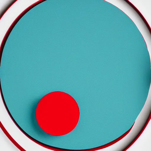 Image similar to red circle on white background with a vertical blue line through the center of the circle