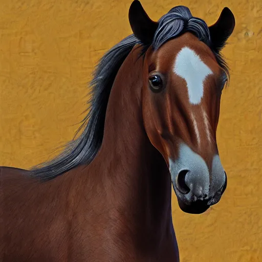 Prompt: photorealistic horse