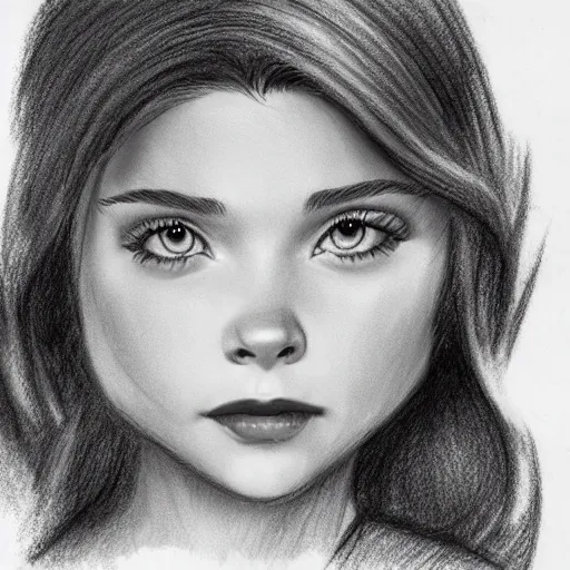 Image similar to milt kahl pencil sketch of chloe grace moretz as disney snow white