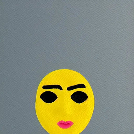 Prompt: “ a lemon shaped with a woman face on it”