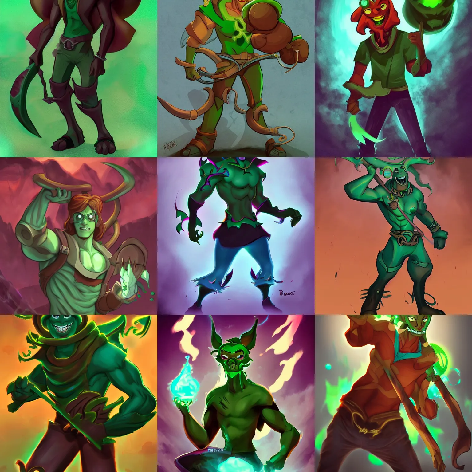 Prompt: scooby - doo morphed with thresh from league of legends, character concept, detailed, artstation, style of ross tran ross draws and loish