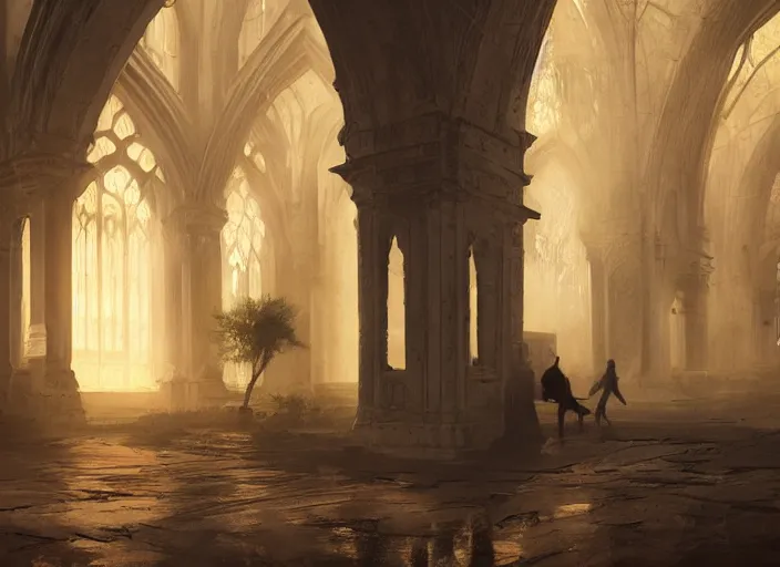 Image similar to empty world, Slavs, ashes around, volumetric lighting, digital painting, highly detailed, artstation, sharp focus, illustration, concept art, ruan jia, steve mccurry, amazing composition, gothic arch frame