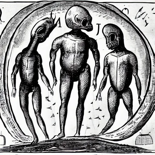 Image similar to illustration of aliens. 1 5 2 3