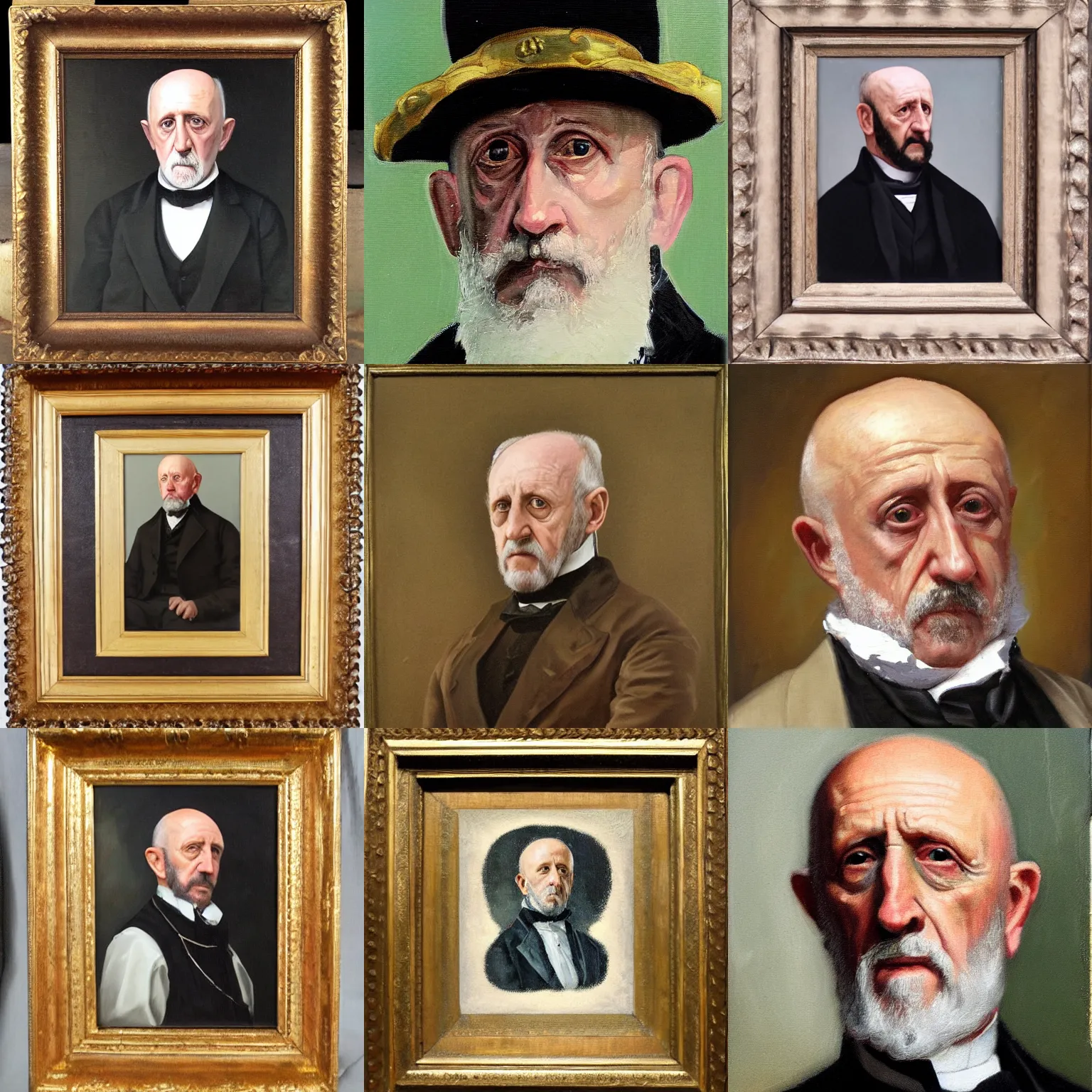 Prompt: portrait of mike ehrmantraut, victorian style oil painting
