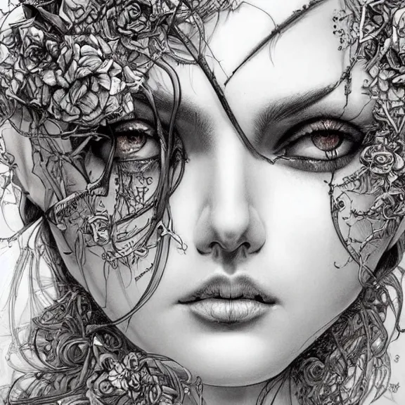 Image similar to a highly detailed portrait in the style of james jean and in the style of luis royo.