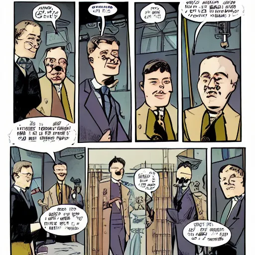 Prompt: a modern comic book page of a Victorian science laboratory, modern comic book style