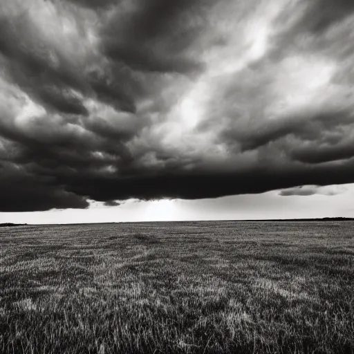 Prompt: a black void in the sky, landscape, dramatic lighting