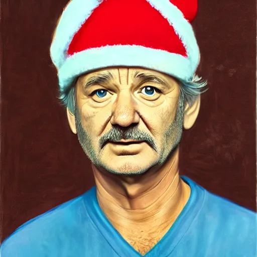 Prompt: bill murray as steve zissou, wes anderson, photorealistic, 8k, HD, oil painting