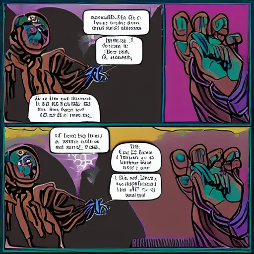 Image similar to secret handshake of the eldritch gods