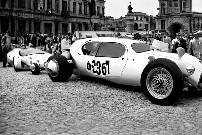 Prompt: 1935 BMW M1 Stratos, city, style by Chris Foss