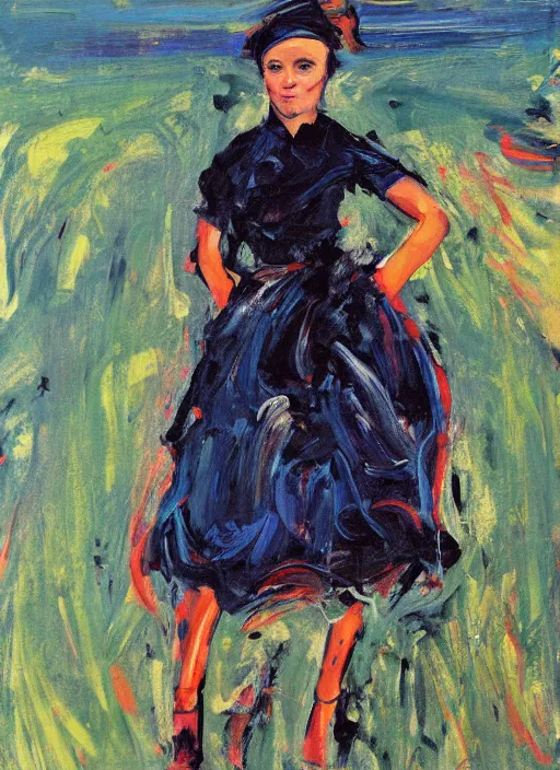 Prompt: a painting of AnnaSophia Robb in style of Chaim Soutine