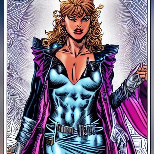 Image similar to a stunning female character by Arthur Adams