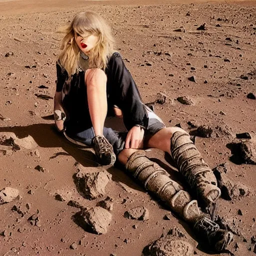 Image similar to Taylor Swift on Mars