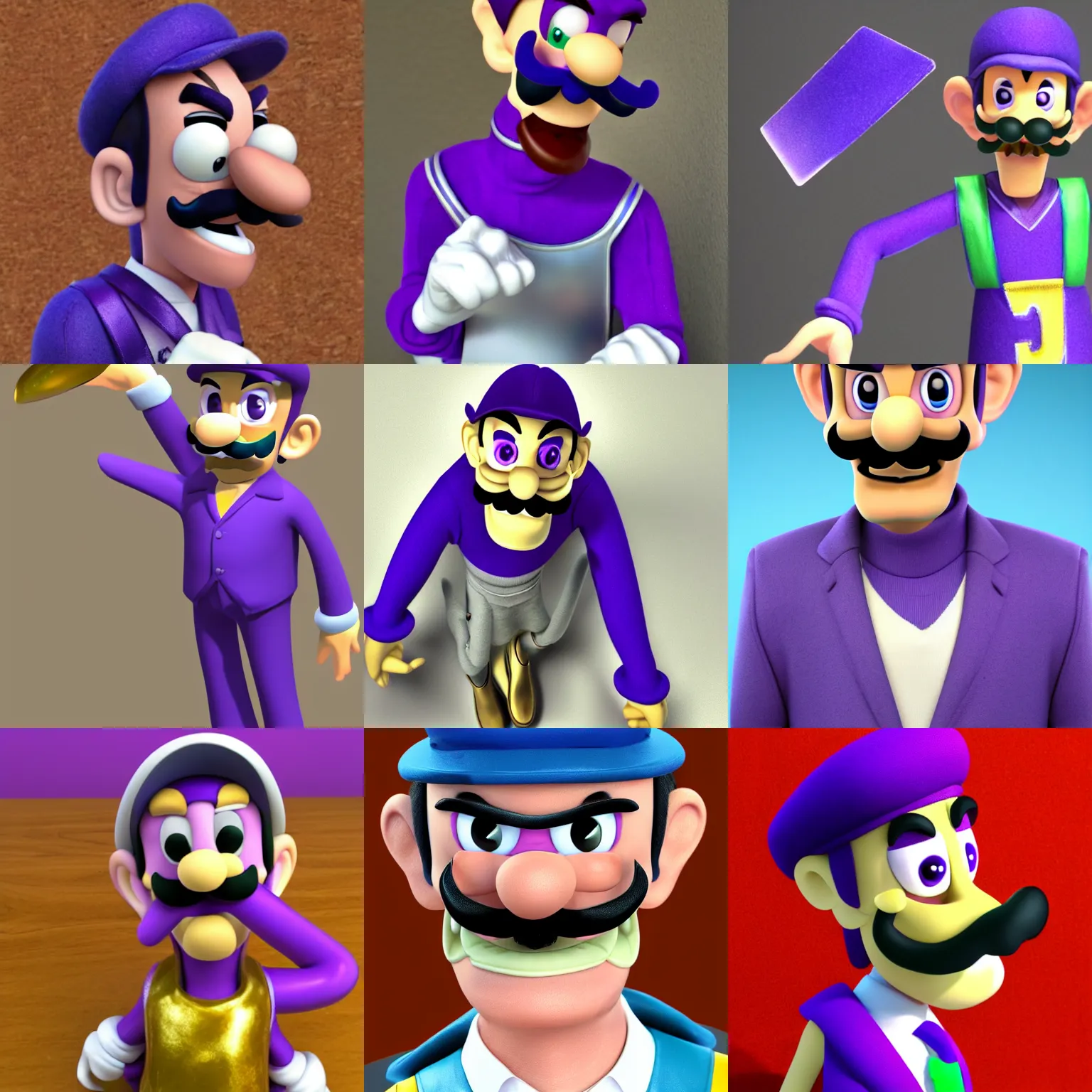 Prompt: Waluigi as a real person, photo realistic, award-winning, highly-detailed