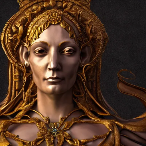 Image similar to perfectly - centered close - up portrait - photograph of goddess of death, cgi, anisotropic filtering, high definition textures, 8 k resolution, 1 6 k, 3 2 k, meticulous details, maximalist, rendered in blender