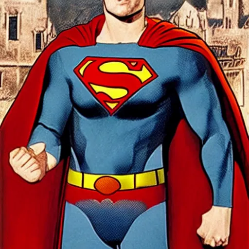 Image similar to superman in a medieval knight armour alex ross