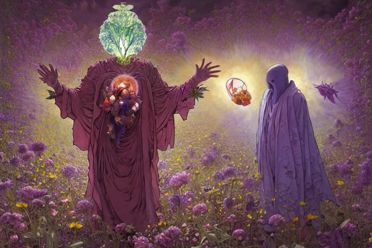 Image similar to the platonic ideal of flowers, rotting, insects and praying of cletus kasady carnage thanos dementor wild hunt doctor manhattan chtulu mandelbulb mandala ponyo spirited away davinci, d & d, fantasy, ego death, decay, dmt, psilocybin, art by artgerm and greg rutkowski and alphonse mucha