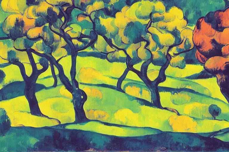 Image similar to masterpiece painting of oak trees on a hillside overlooking a creek, bypatrick heron patrick nagel, patrick nasmyth patrick pietropoli patrick pye patrick woodroffe paul bird paul bodmer paul bril paul cadmus paul cezanne paul cornoyer paul cezanne paul davis