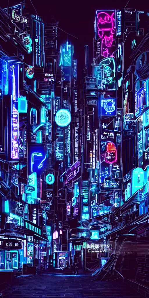 Image similar to black blue neon cyberpunk city on north atlantic island, lights