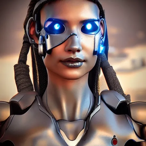 Image similar to beutiful girl cyborg, trending artstaition, unreal engine