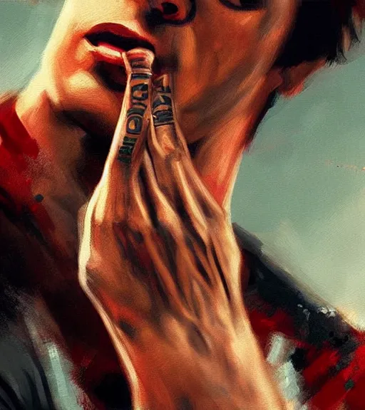 Image similar to high quality high detail painting by alberto mielgo and jaime jones, fight club, cinematic, hd