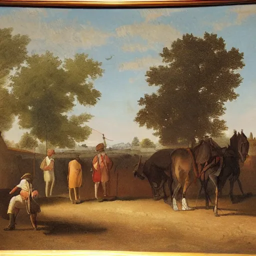 Image similar to a painting in the style of aelbert cuyp.