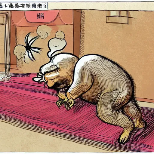 Prompt: Xi Jinping farting and covered in smells, insects, intricate, highly detailed, concept art, smooth, sharp focus