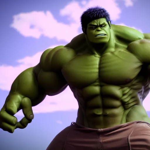 render of a very beautiful 3d anime baby Hulk, medium | Stable Diffusion |  OpenArt