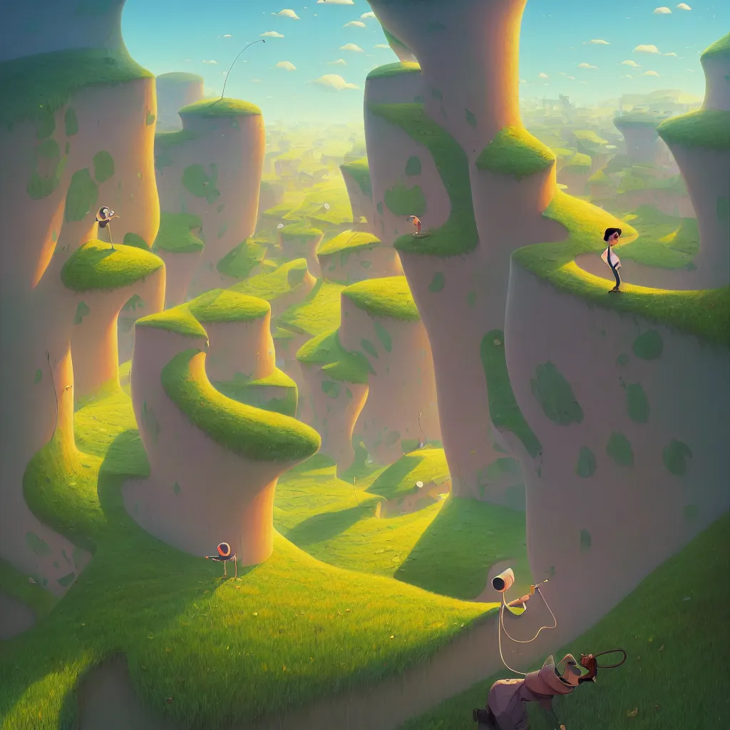 Image similar to cartoon face gediminas pranckevicius from all perspectives by rhads, makoto shinkai and lois van baarle, ilya kuvshinov, rossdraws global illumination