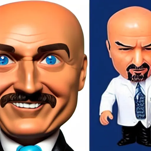 Prompt: dr. phil bobblehead toy