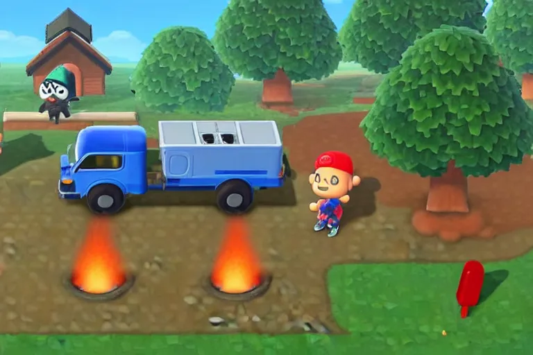 Image similar to tel missile truck in animal crossing