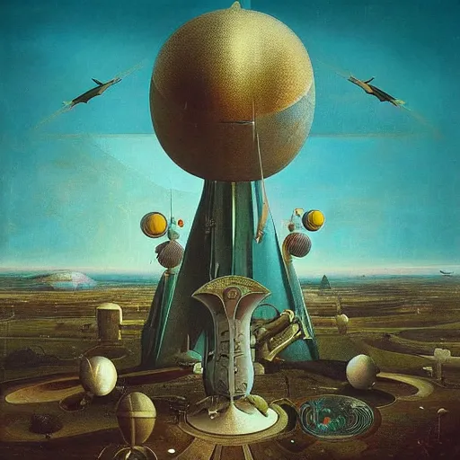 Prompt: “utopia, afrofuturism by hieronymus bosch and beeple”