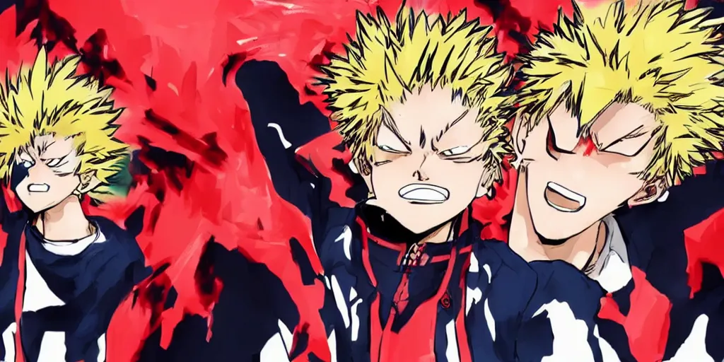 Image similar to bakugou in jojo