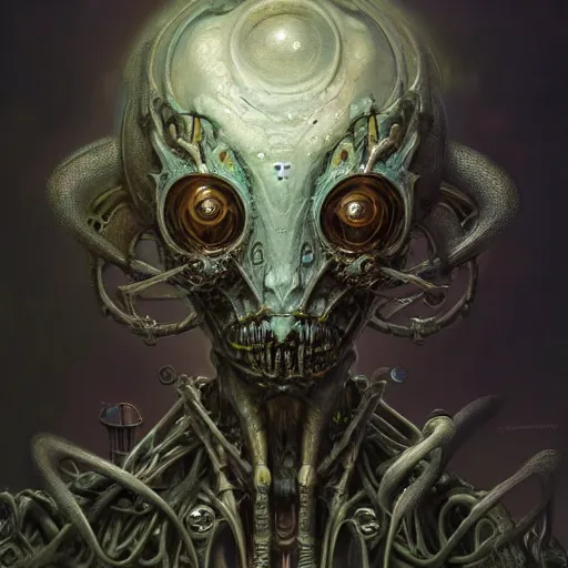 Image similar to a portrait of a beautiful biomechanical Morty, horror concept art by giger and beksinski and szukalski and wlop and pete mohrbacher, digital art, highly detailed, intricate, sci-fi, sharp focus, Trending on Artstation HQ, deviantart, unreal engine 5, 4K UHD image