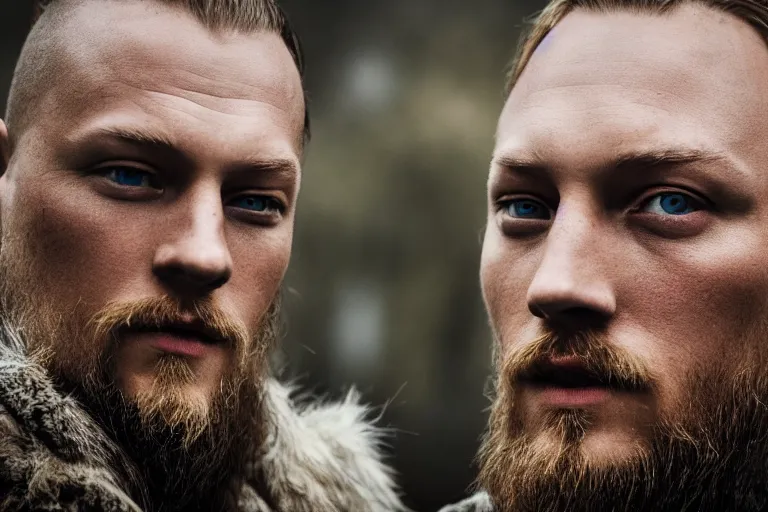 Image similar to a portrait photograph of Ragnar Lothbrok, high resolution image taken with a DSLR camera