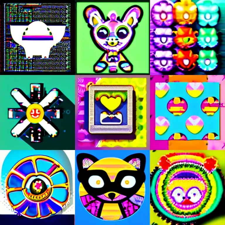 Prompt: cutie badge icon designed by lisa frank, vector graphics,. svg, symmetrical, cute