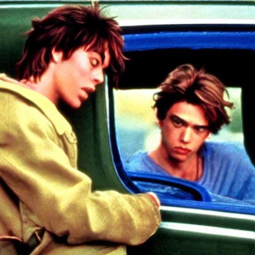 Prompt: a scene from my own private idaho