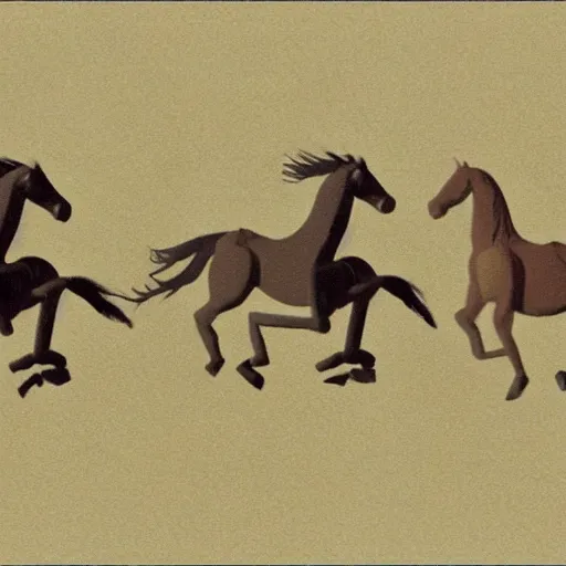 Prompt: an animation of a horse running frame by frame from'learning to animate photorealistic'