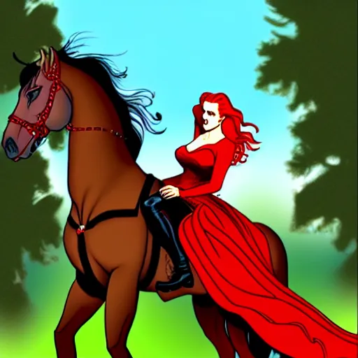 Image similar to scarlet woman riding great beast