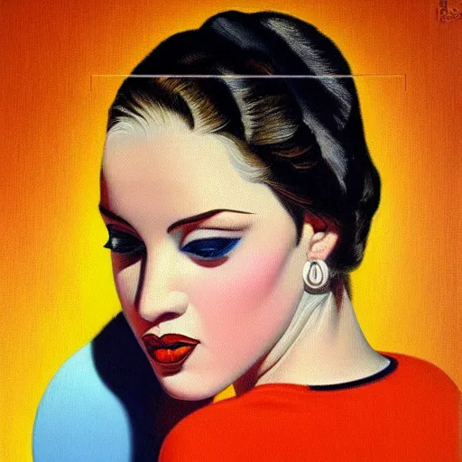 Prompt: pop art painting by vladimir tretchikoff behance classical realism detailed painting oil on canvas