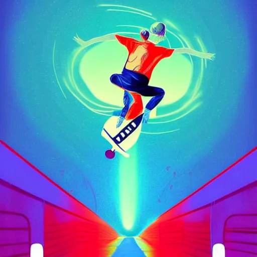 Prompt: skate in ocean. pop art, no duplicate image, glowing lights, ultra details, digital painting, artstation, concept art, smooth, sharp focus, illustration, intecrate details, art by richard hamilton and mimmo rottela, pixels art by kirokaze and paul robertson - h 7 6 8