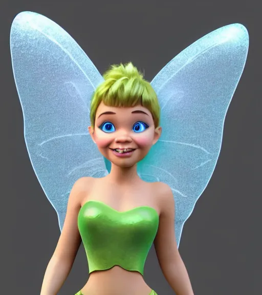 Prompt: Fanart 3D model of tinkerbell the destroyer of worlds, trending on artstation, cycles render, character sculpt, perfect lighting, highly detailed background, For Hire 3D artist, Pixar and Industrial