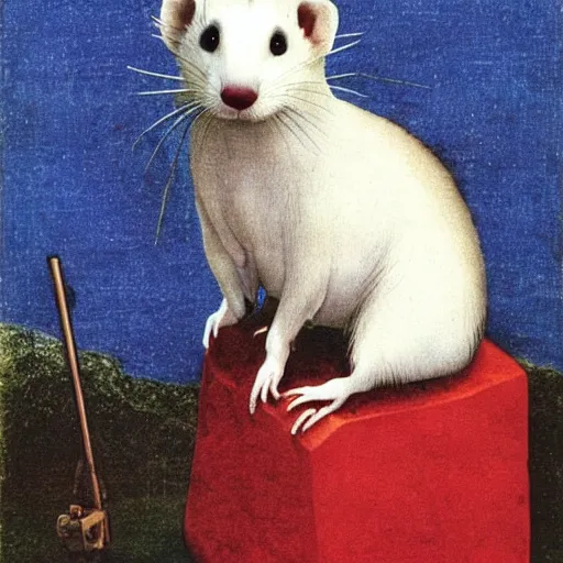 Image similar to a ferret by Takeshi Murakami and Pontormo
