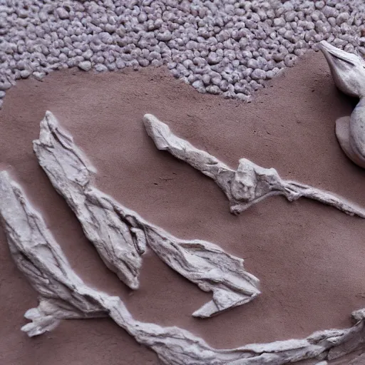 Image similar to claymation of bird in the desert, clay, beautiful close up