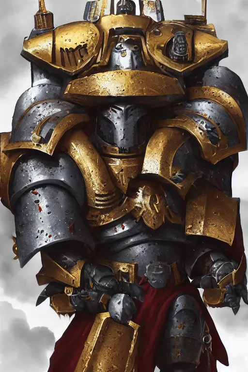 Image similar to armor portrait heros warhammer 4 0 k horus heresy fanart - the primarchs emperor by johannes helgeson animated with vfx concept artist & illustrator global illumination ray tracing hdr fanart arstation zbrush central hardmesh 8 k octane renderer