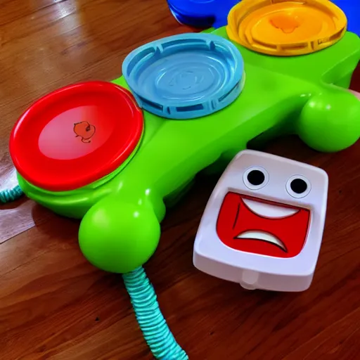 Image similar to Photo of an Aqua Teen Hunger Force Fisher Price learning toy for babies