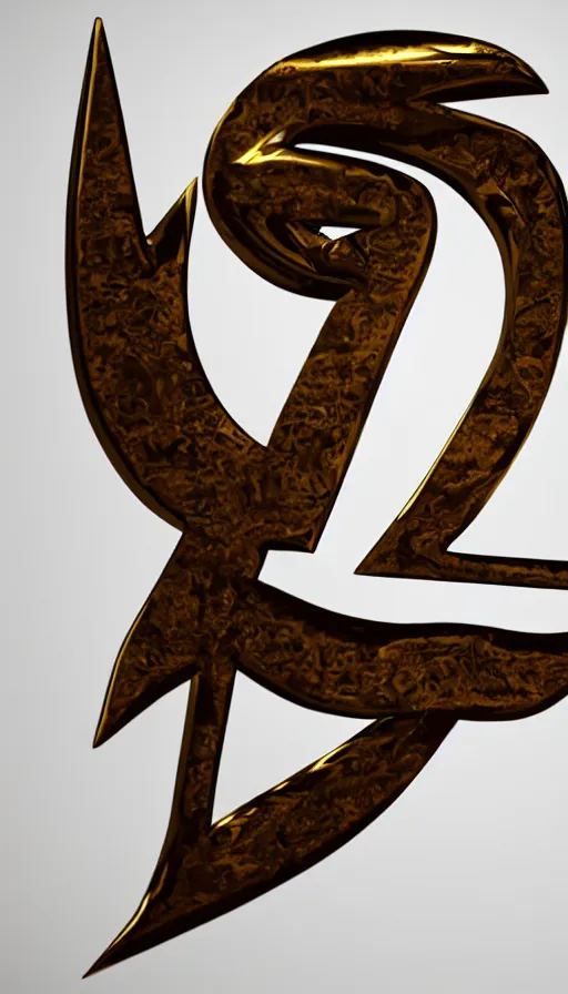 Image similar to hyper realistic 3 d render logo eye of horus making the letter k media kit